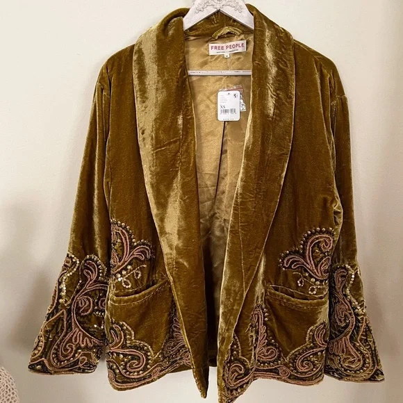 NWT Free People Starlight Velvet Jacket - Picture 3 of 14